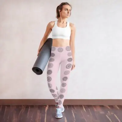 Mandala Collection Yoga Leggings in Pink