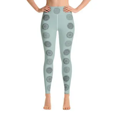 Mandala Collection Yoga Leggings in Opal