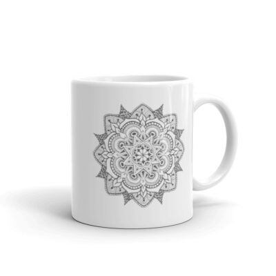 Mandala 003 White glossy mug