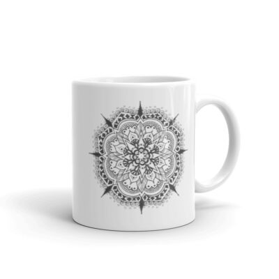 Mandala 010 White glossy mug